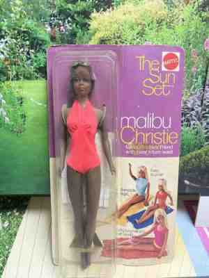 Vintage Mattel Barbie RARE Sunset Malibu CHRISTIE NRFB MIB MIP MOC