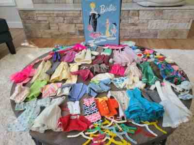 LOT of Vintage 1960s BARBIE,Tammy, Midge, Friends CLOTHES & Cases & Accessories