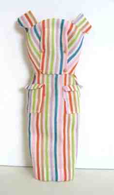 Rare 1965 Vintage Barbie Japanese Exclusive Pak Striped Sheath Dress