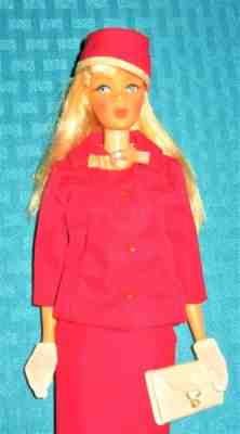 VINTAGE BARBIE FUCHSIA AIR HOSTESS STEWARDESS JAPANESE EXCLUSIVE FASHION RARE