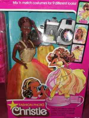 Very rare vintage barbie superstar era fashion photo christie 1977 nrfb wow