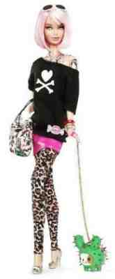 ( 2) TATTOO Mattel Barbie Dolls 2011 TOKIDOKI and 2009 HARD ROCK CAFE Gold Label