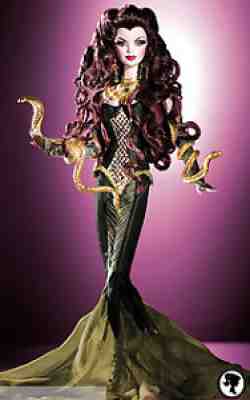 Medusa Barbie Doll SHIPPER Gold Label Barbie Collector Greek Mythology Goddess"