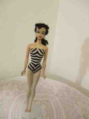 Vintage 1958 1959 # 2 Brunette Ponytail Barbie Doll