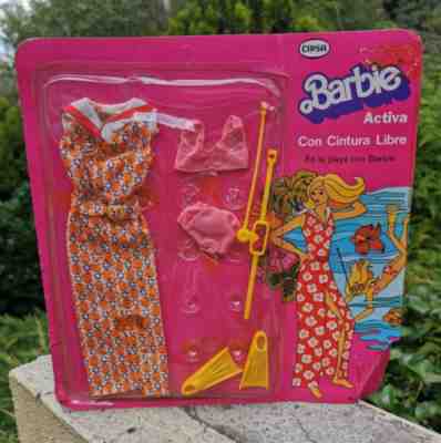 CIPSA MEXICO BARBIE FREE MOVING ON THE BEACH GUAG 7788 CLOTHES VARIATION NEW OP