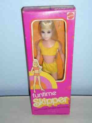 1975 European Funtime Malibu Skipper doll NRFB Vintage Barbie PINK BOX HTF RARE