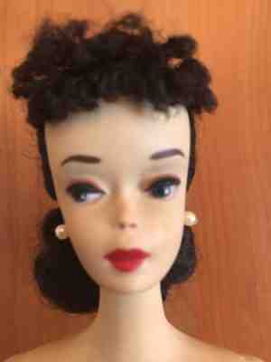 Vintage 1960 Brunette #3 Barbie Ponytail Doll/with Nipples
