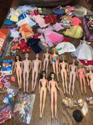 HUGE Mattel vintage BARBIE FRANCIE Casey KEN MIDGE doll tagged clothes LOT