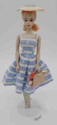 VINTAGE BARBIE PONYTAIL #3 STRAWBERRY BLOND WITH #969 SUBURBAN SHOPPER OUTFIT