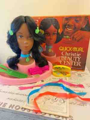 Vintage Barbie CHRISTIE QUICK CURL Beauty Center 1972 Mattel ! VERY RARE, HTF