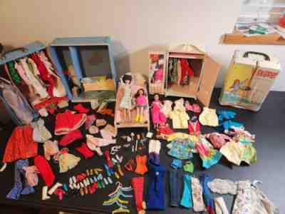Midge 1962 Barbie 1958 Mattel Pat. 1963 Skipper/Scooter And Massive Clothes Lot