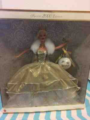 Holiday Celebration Special Edition 2000 Barbie Doll Gold Millennium BarbieÂ 