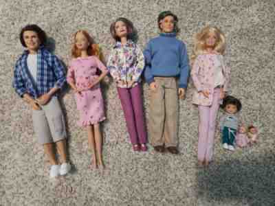 happy family barbie doll set