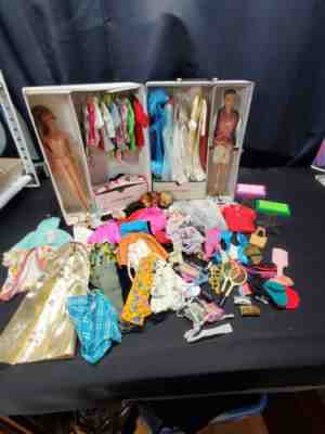 Vintage 1960s Large Lot - Barbie & Ken Dolls w/ Lots of Clothes