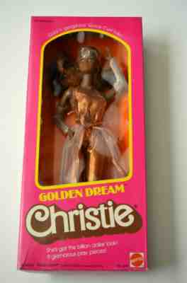 VTG 1980 Barbie "Golden Dream" Christie Superstar Doll #3249 NIB