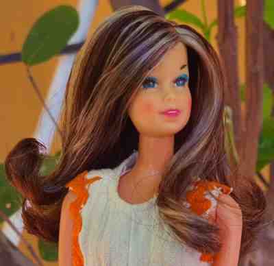 Vintage Barbie family VALERIE Doll, Frosted Hair & Outfit 1977 Mexico by CIPSA