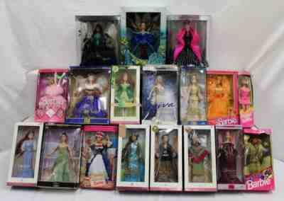 Barbie/Doll Lot of 18: Birthstone, Dolls of the World, Army, Peacock & More NR