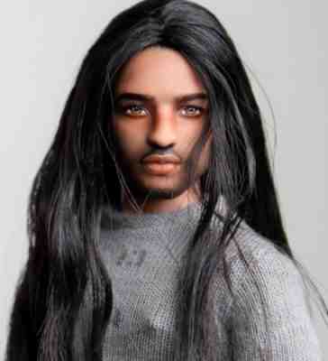 1/6 OOAK CUSTOM THE LOOK #9 KEN BARBIE DOLL REPAINT ART AA HOMME ANATOMICALLY