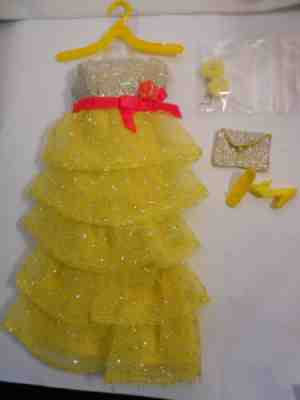 Barbie FABULOUS FORMAL #1595 1969 Vintage Yellow Earrings Purse Sears Exclusive