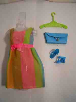 Barbie FASHION BOUQUET #1511 1970 Dress Sears Exclusive Merry go rounders fabric