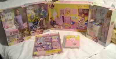 BARBIE HAPPY FAMILY Doctor Pregnant Midge Allan Ryan Nursery Outfits Bonus Album