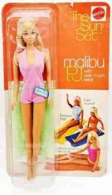 Barbie The Sun Set Malibu PJ Doll Mattel 1970 #1187 NEW