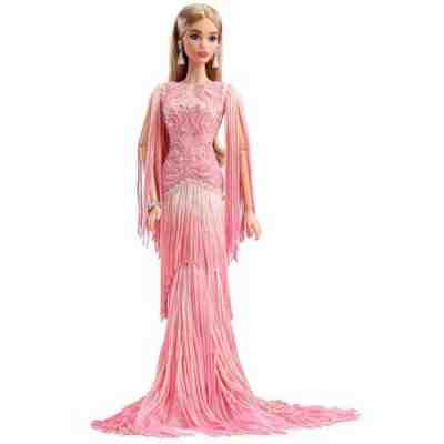 2017 NRFB VHTF Barbie Blush Fringed Gown Platinum Label Doll, only 999 made