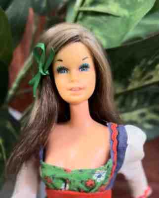 Vintage Cipsa Barbie VALERIE Doll 1977 wearing Sears Exclusive Dress