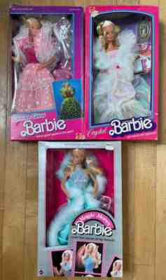 3 Original 1983 1985 SUPERSTAR era Barbies: Dream Glow, Crystal And Magic Moves