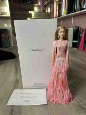 Blush Fringed Gown Barbie Platinum Label Mattel Displayed With Box!