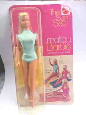 The Sun Set Malibu barbie 1970 NRFB Vintage Malibu Barbie Doll #1067 unpunched