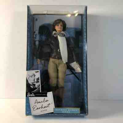 Mattel Barbie Signature Inspiring Women Amelia Earhart Aviator Pilot Doll NIB
