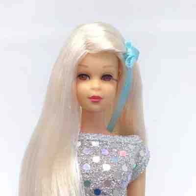 Vintage Francie TNT - OOAK White Platinum Blonde Reroot - Mod Barbie Friend