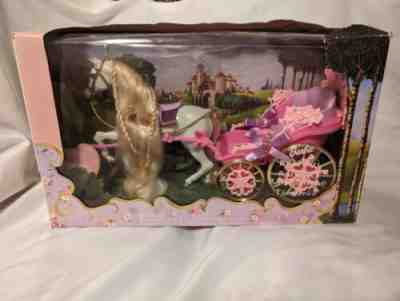 Barbie as Rapunzel Horse and Carriage Playset Rapunzel 2002 NEW IN BOX