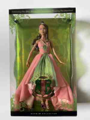 2008 Alpha Kappa Alpha AKA Centennial Barbie Sorority Pink Label L9657 NRFB