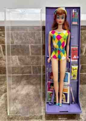 1966 Vintage Color Magic Barbie Ruby Red/Midnight Mint in Her Original Closet