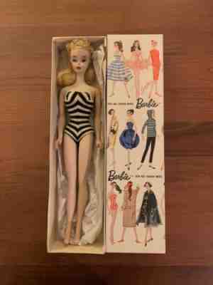 VINTAGE 1959 #1 PONYTAIL BARBIE BLONDE W/ ORIG SILHOUETTE BOX
