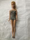 Vintage Ponytail Barbie 1961 Blue Vinyl Case - with Barbie, outfits and access.