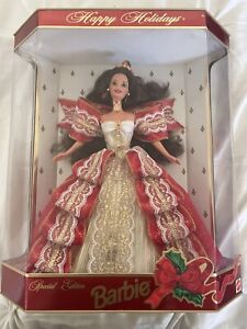 BRAND NEW Happy Holidays 1997 Barbie Doll-RARE GREEN EYES