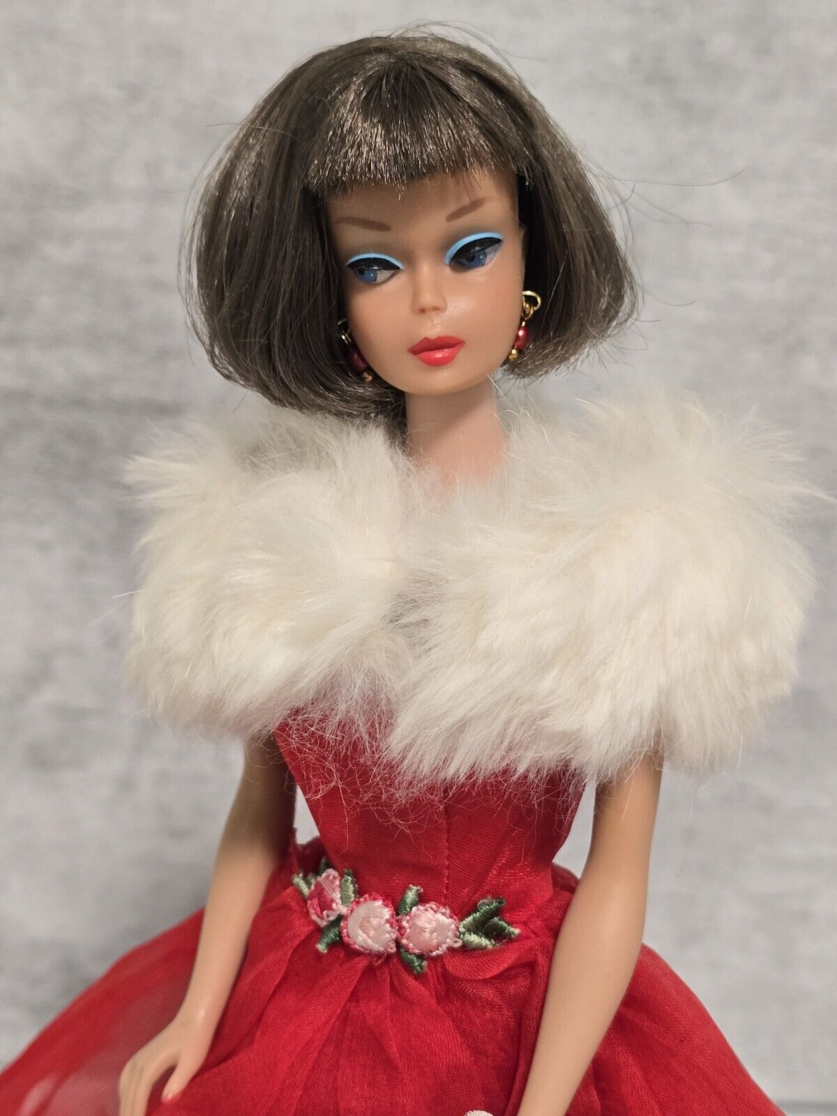 Vtg High Color Long Hair American Girl Barbie Silver Brunette #1614 Junior Prom
