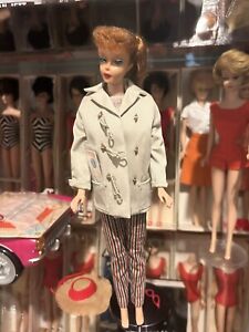 Vtg 1960s Mattel # Redhead Ponytail Barbie w Open Road Outfit #985 Rare No Green