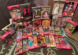 Vintage Mattel Barbie Dolls, Play Set And Puzzles Lot (32 Pieces) Collection