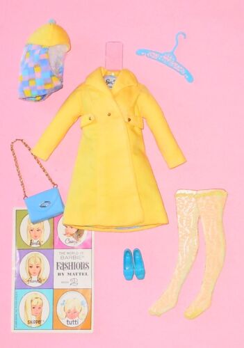 Vintage Barbie SEARS EXC 1967 THE YELLOW GO COMPLETE VHTF CORRECT AQUA BOW SHOES