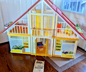 Vintage 1979 Mattel Barbie Dream House A-Frame complete with box and extras!