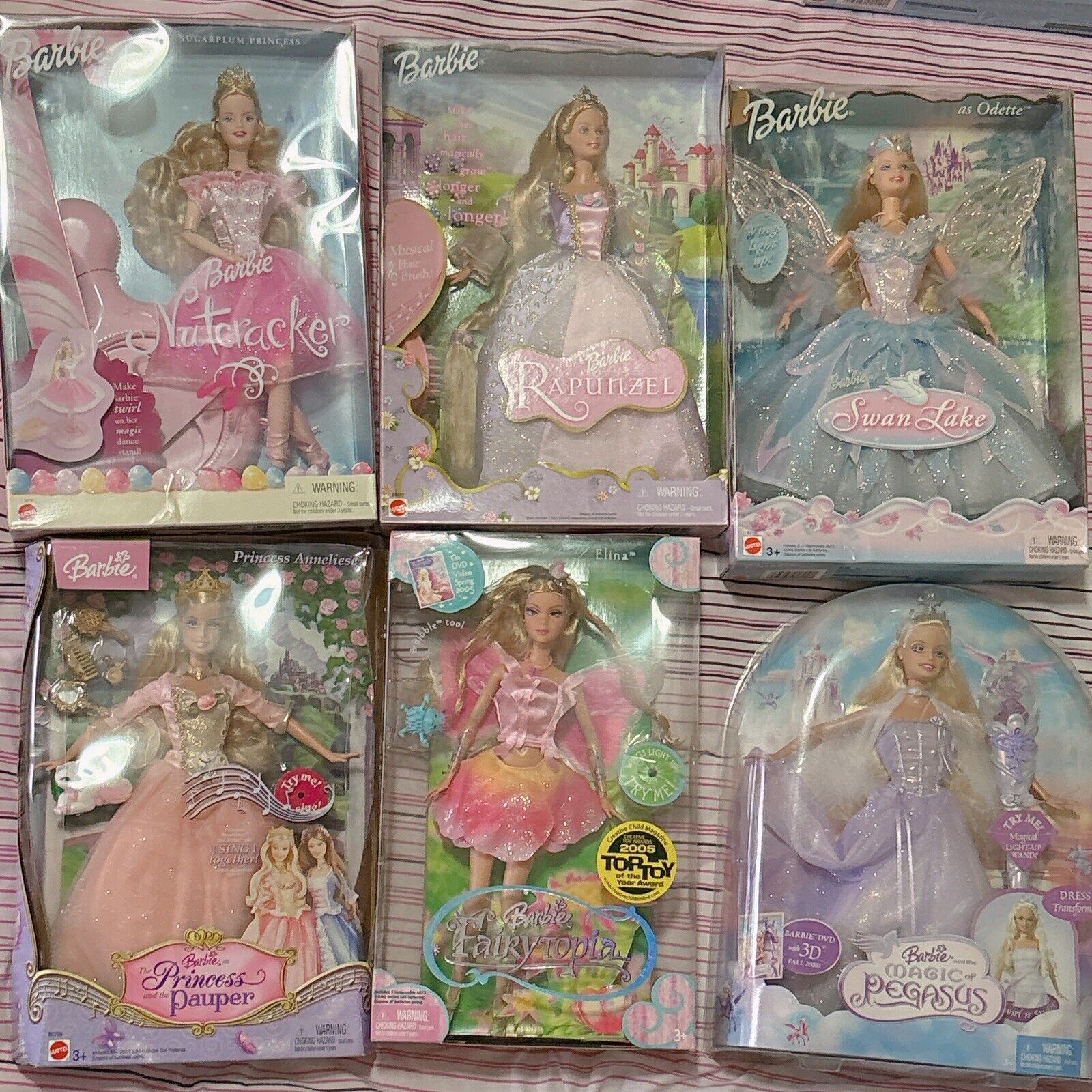 barbie Princess Movie doll Rapunzel  nutcracker Pauper Fairytopia Swan Lake Ect