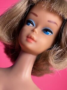 Vtg '65 Silver Ash Low Color Long Hair Rams Curl American Girl Barbie Doll JAPAN