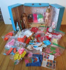 1960's Barbie Skipper Case w/ Skipper Doll and Clothes Lot - Estate Fresh