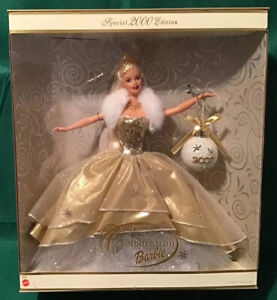 Holiday Celebration Special Edition 2000 Barbie Doll Gold Millennium