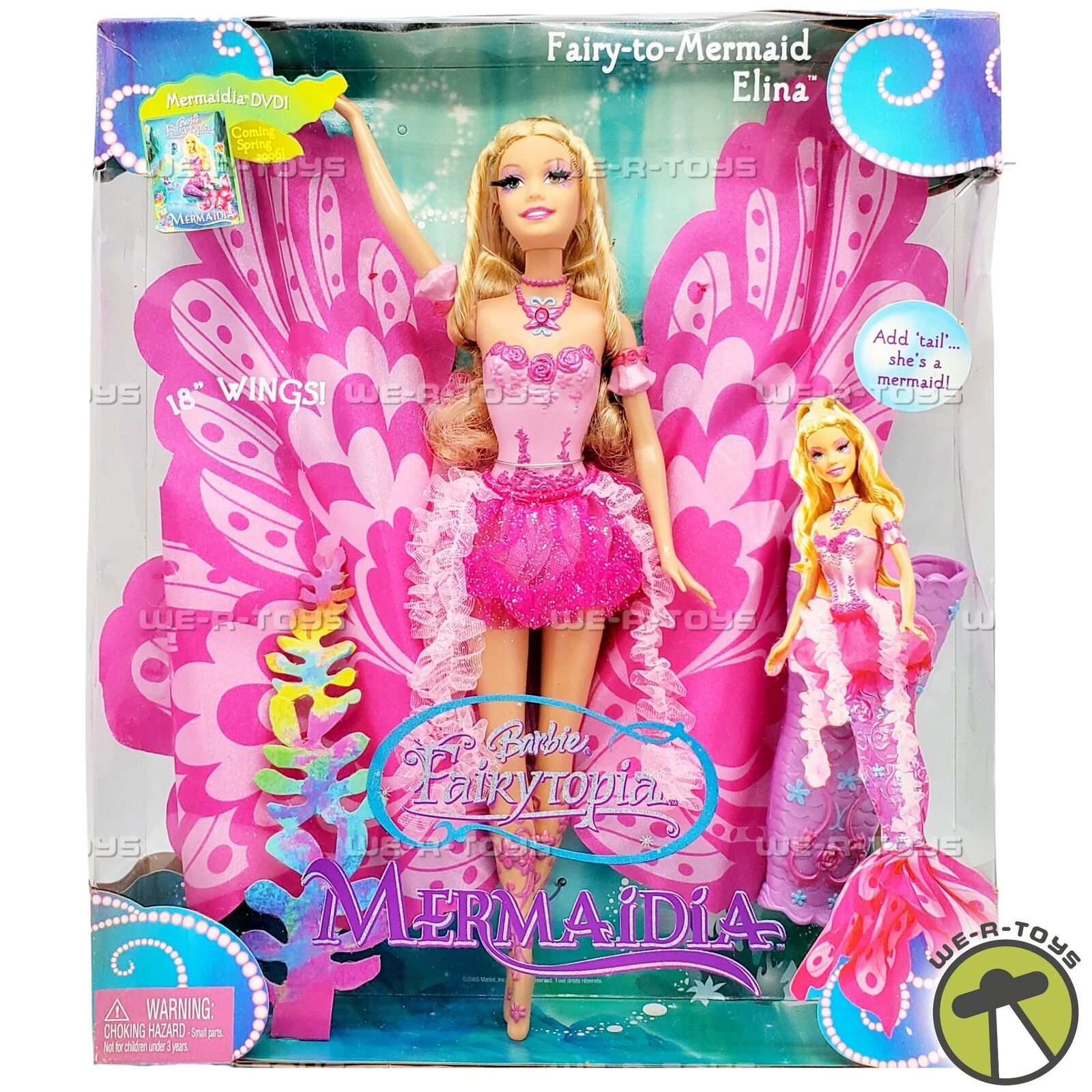 Barbie Fairytopia Mermaidia Elina Doll 2005 Mattel J6060