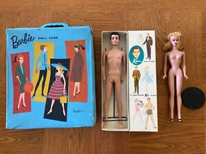 Vintage 1959 Barbie #4 Blonde Doll, Lot Includes Ken w/box and MANY Accessories